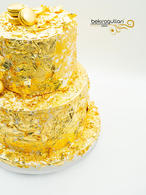 Altın Kaplama Katlı Model Pasta