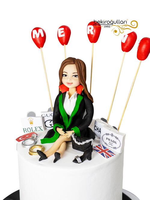 Avukat Kadın Model Konsept Doğum Günü Pastası