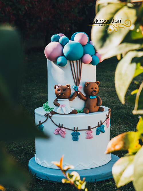 Ayıcık ve Balon Temalı Konsept Pasta