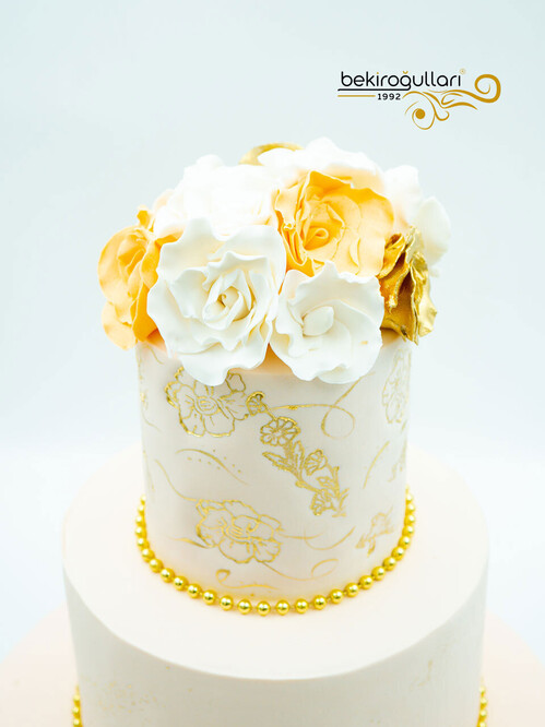 Çiçek ve İşleme Konsept Tasarım Pasta