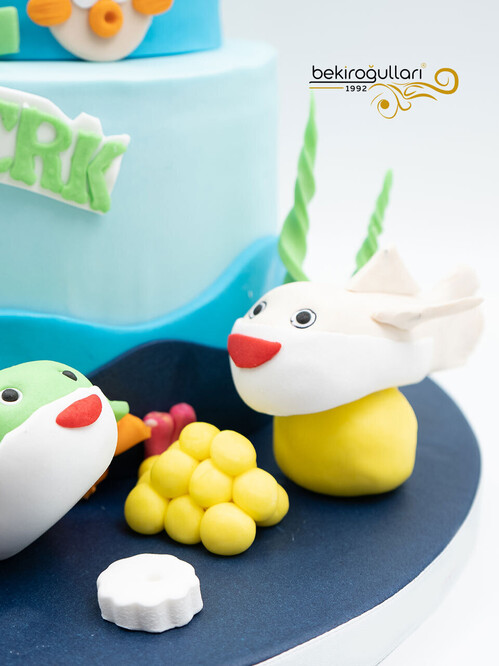 Deniz Hayvanları Konsept Pasta