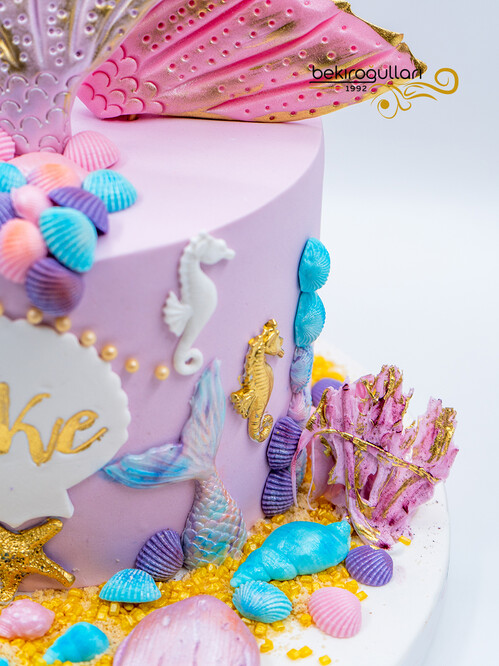 Deniz Kızı Temalı Konsept Pasta