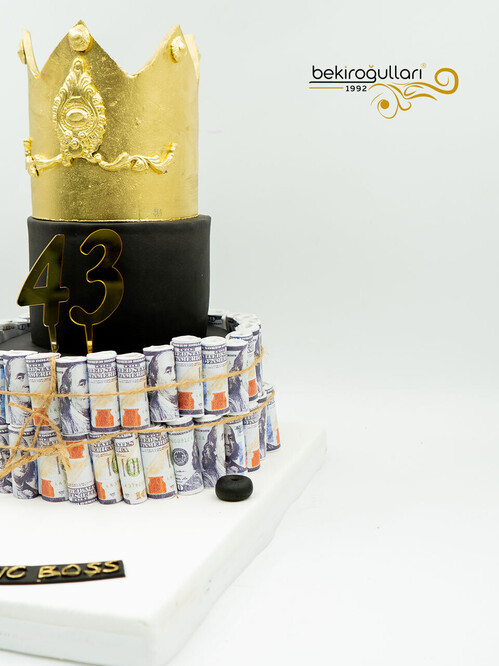 Dolar ve Taç Konsept Pasta