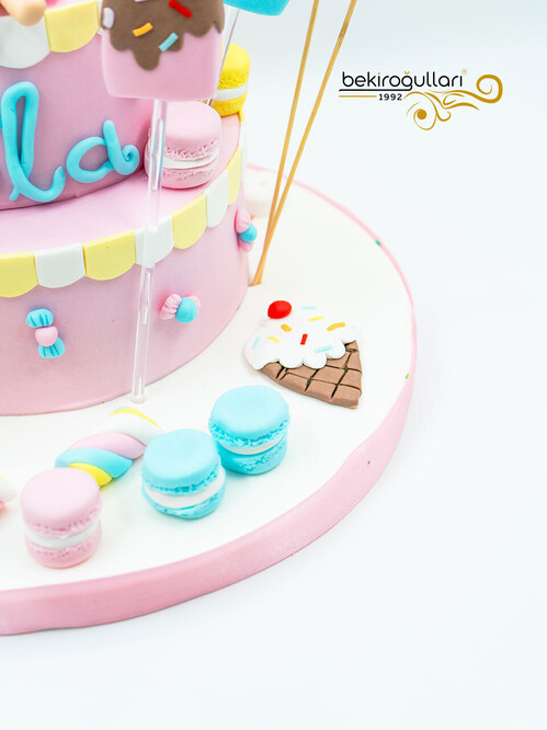 Dondurma Şeker Temalı Pasta