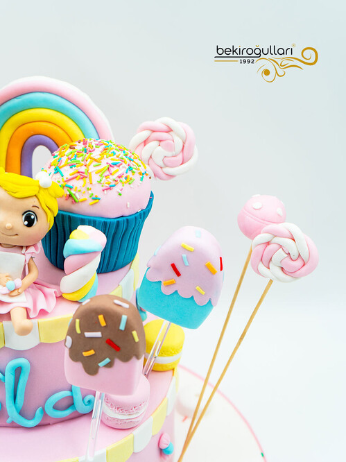 Dondurma Şeker Temalı Pasta