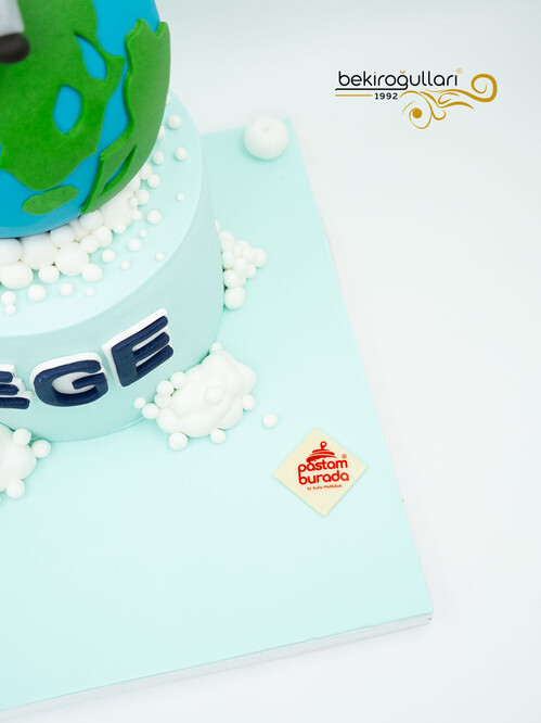 Dünya Temalı Butik Pasta