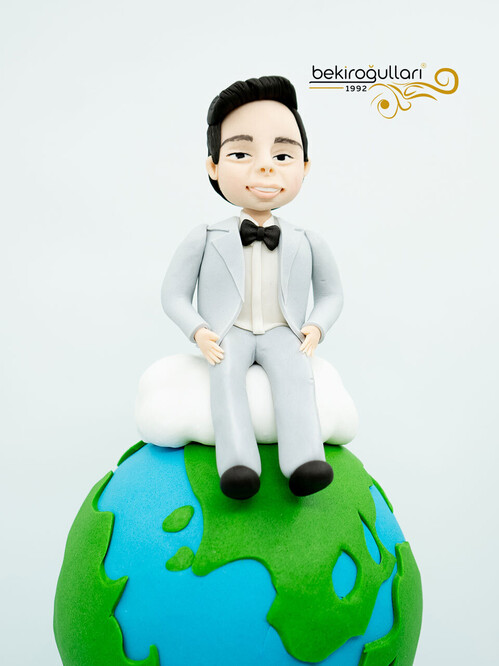 Dünya Temalı Butik Pasta