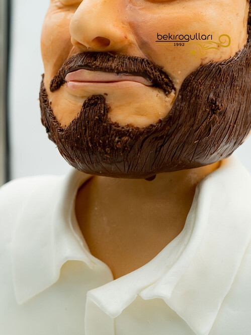 Erkek Büst Tasarım Benzetme Pasta