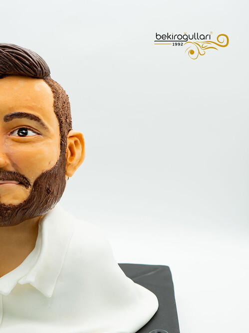 Erkek Büst Tasarım Benzetme Pasta