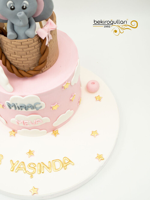 Fil ve Balonlar Pasta