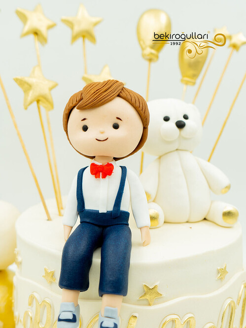 Gold Yıldızlı Butik Pasta