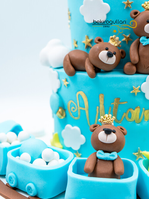 İki Katlı Tren ve Ayıcık Temalı Konsept Pasta