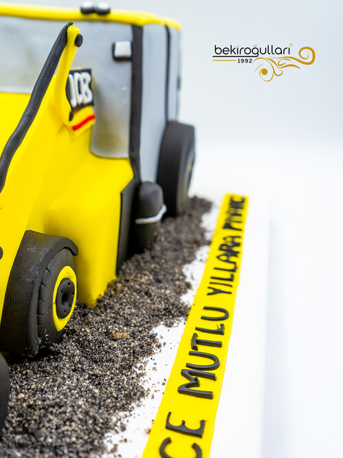 İş Makinesi Temalı Konsept Pasta