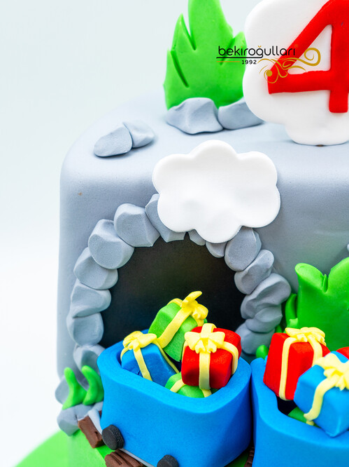 Küçük Tren Temalı Konsept Pasta