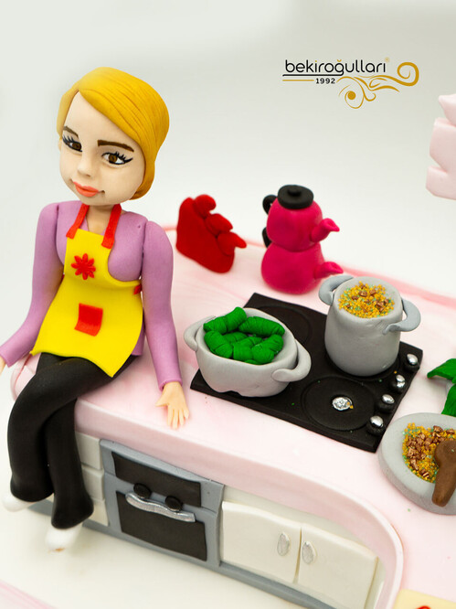 Mutfak Temalı Tasarım Pasta