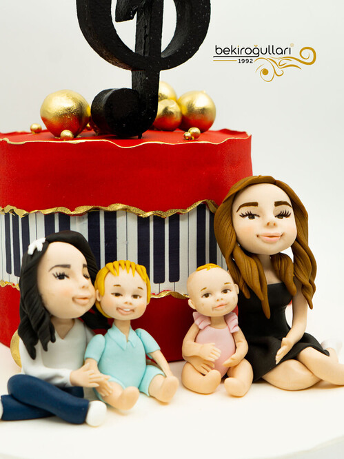 Müzik Temalı Figür Pasta