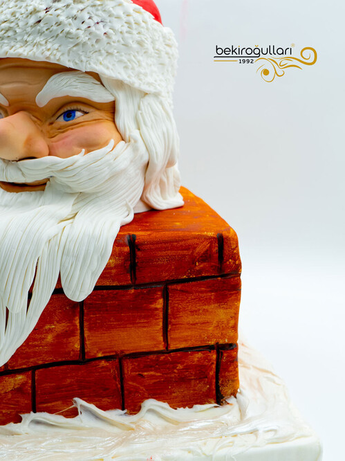 Noel Baba Büst Tasarım Pasta