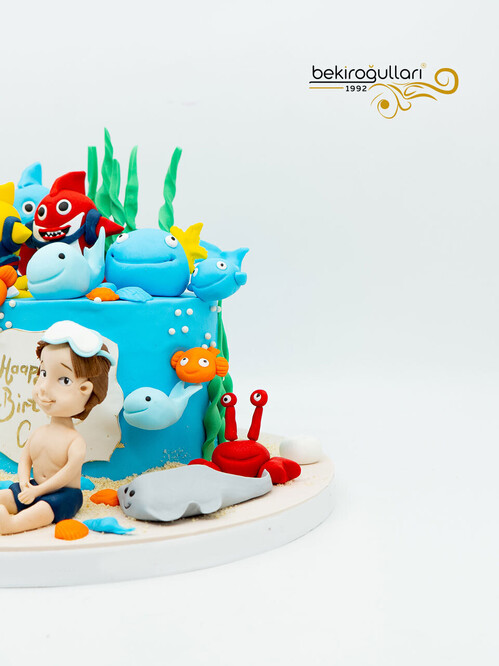 Renkli Balıklar Butik Pasta