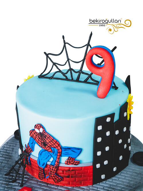 Spiderman Model Konsept Doğum Günü Pastası