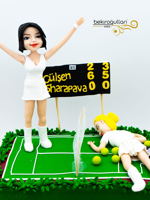 Tenis Konseptli Figürlü Pasta