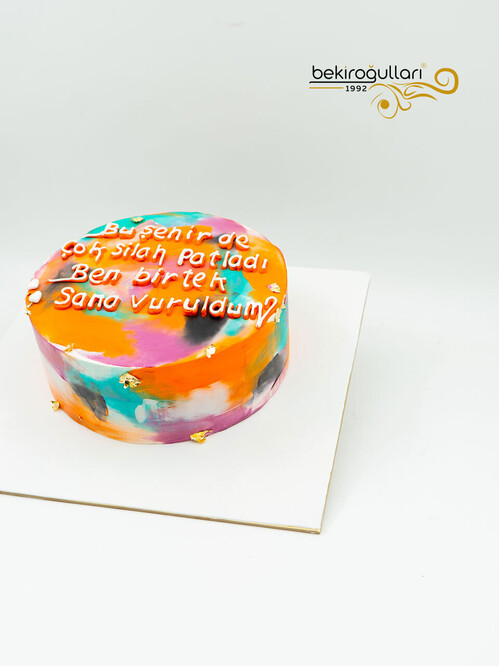 Turuncu Naked Sıvama Pasta