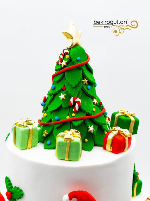 Yılbaşı Temalı Tasarım Pasta