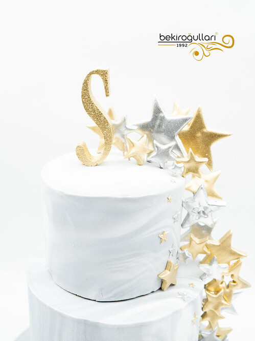 Yıldız Detaylı Nişan Konsept Pasta