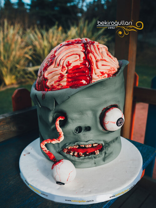 Zombi Temalı Konsept Pasta