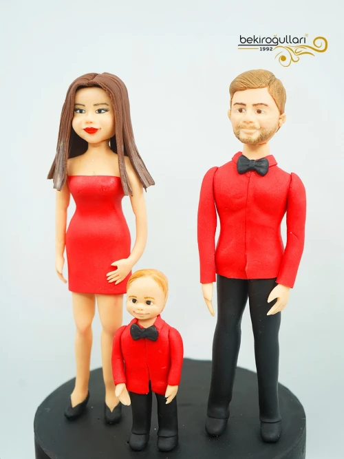 Aile Temalı Butik Pasta