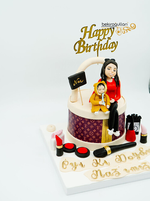 Anne ve Bebek Temalı Pasta