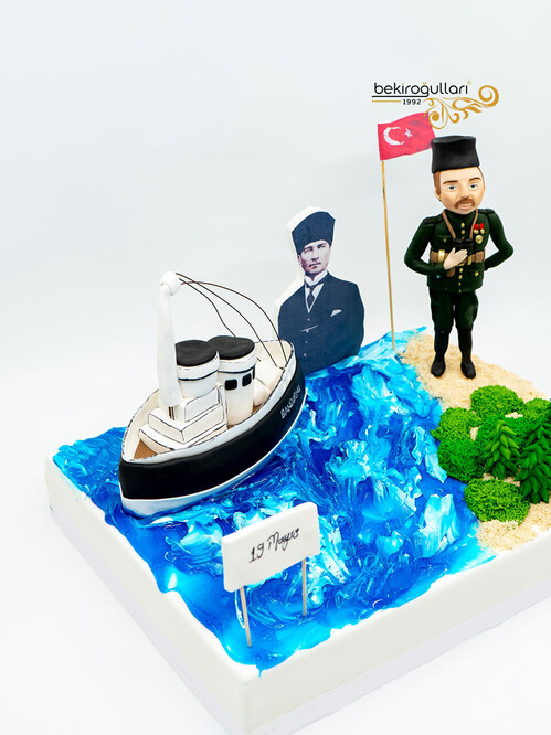 Atatürk Temalı Özel Butik Pasta
