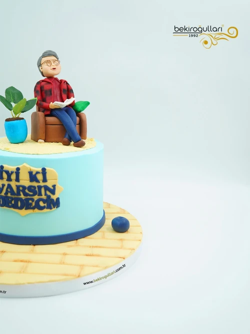 Dede Temalı Butik Pasta