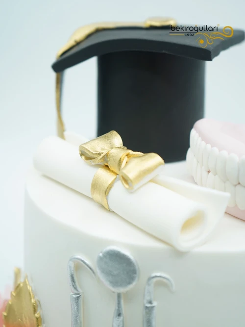 Diş Hekimi Mezuniyeti Tasarım Pasta