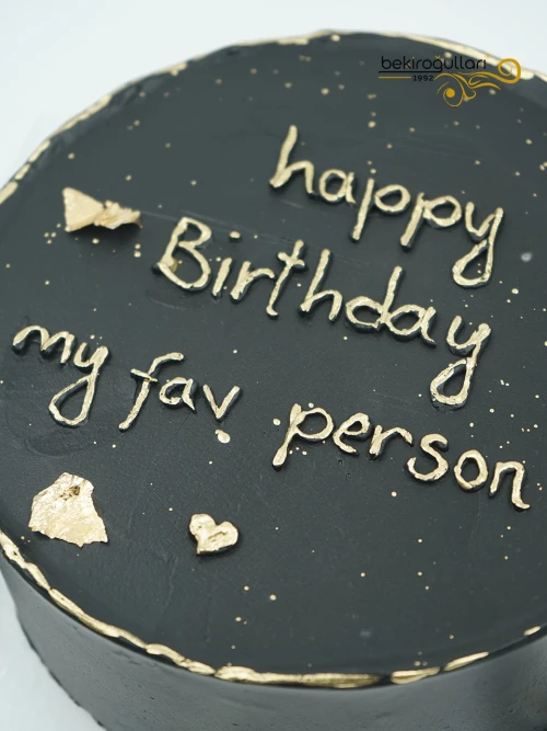 Gold Yazılı Naked Cake