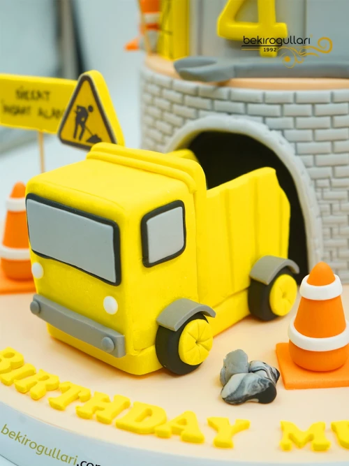 İnşaat Temalı Butik Pasta