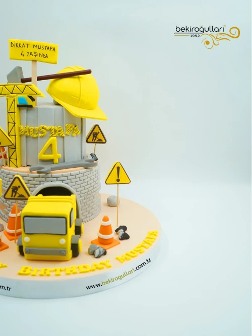 İnşaat Temalı Butik Pasta