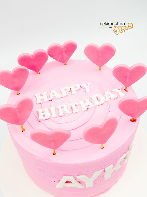 Kalp Detaylı Butik Pasta