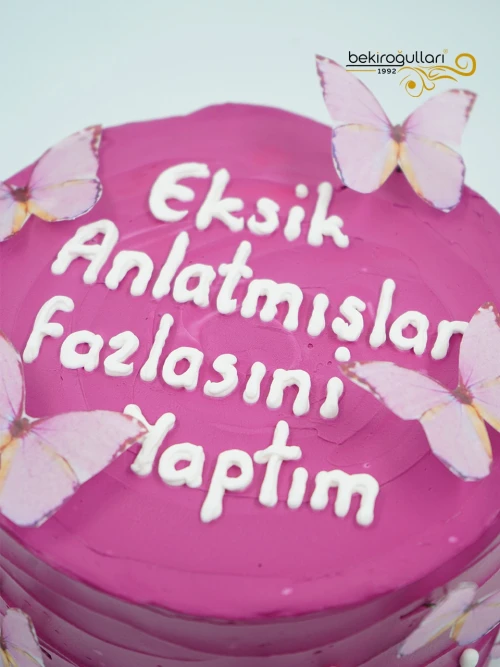 Kelebek Detaylı Naked Cake