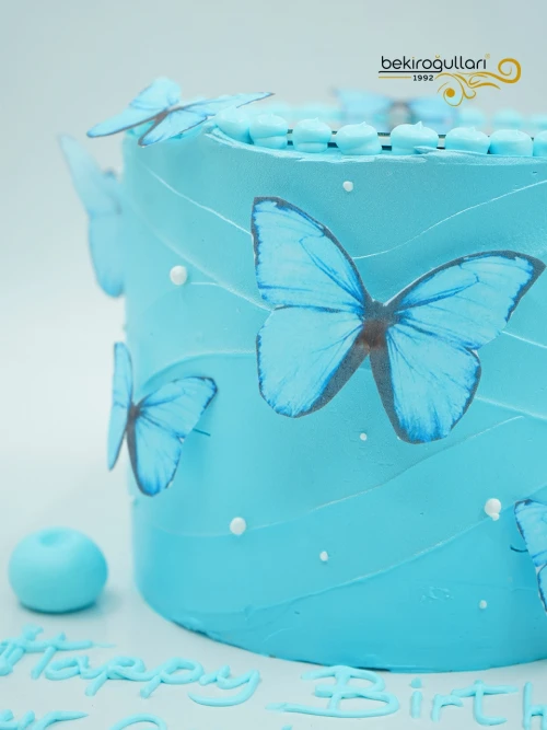 Kelebek Detaylı Selfie Cake