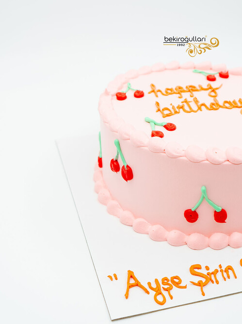 Kiraz Süslemeli Naked Sıvama Pasta