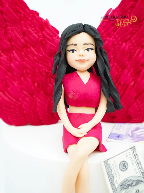 Kişisel Detay Kadın Figür Butik Pasta