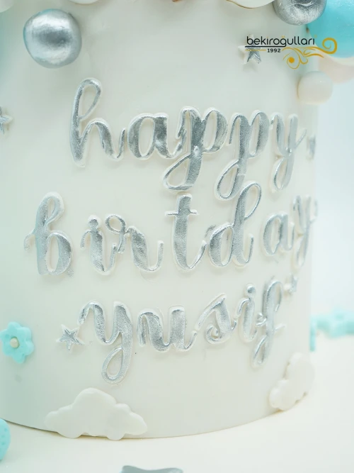 Mavi Tavşan Detaylı Butik Pasta