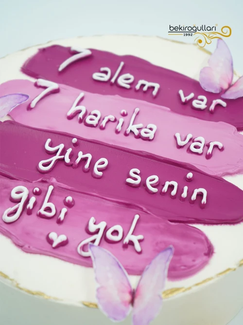 Mor Kelebek Süslemeli Naked Pasta