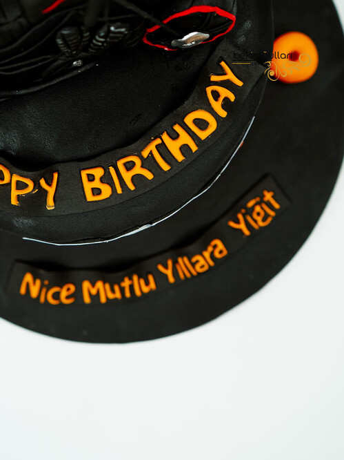 Motor Temalı Butik Pasta