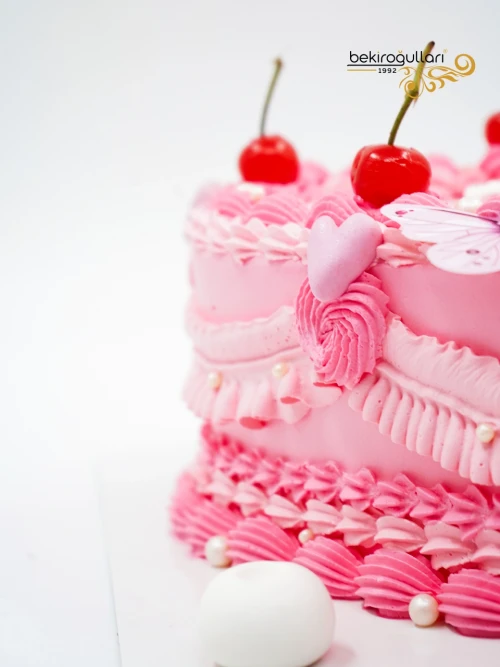 Pembe Kalp Naked Cake