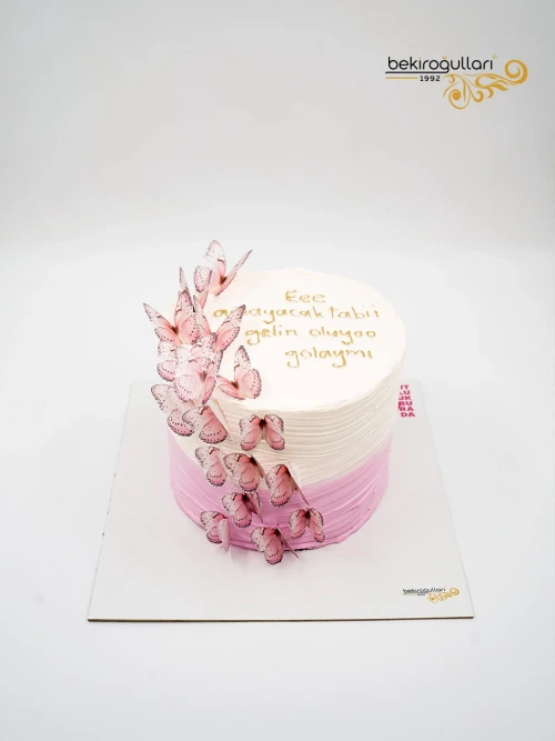Pembe Kelebek Detay Naked Pasta