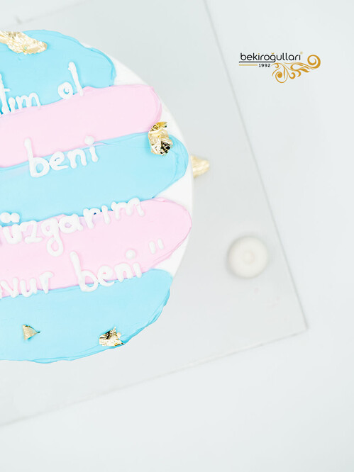 Pembe Mavi Naked Sıvama Pasta