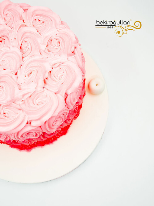 Pembe Tonları Sıvama Pasta