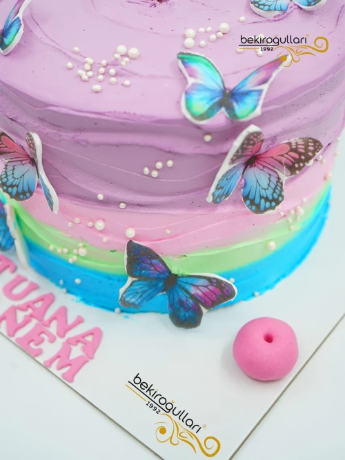 Renkli Kelebek Süslemeli Naked Pasta