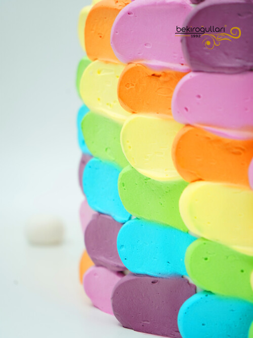 Renkli Pony Tasarım Pasta